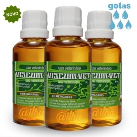 kit 3 un. Viscum Vet gotas - l�quido - contra c�ncer em c�es e gatos