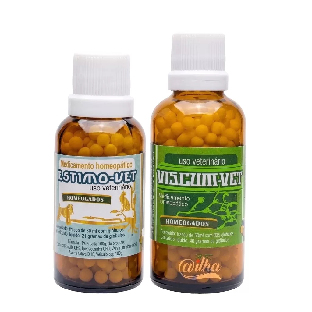 Kit imunidade: Viscum Vet Glóbulos + Estimo Vet